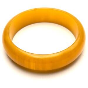 Vintage Egg Yolk Bakelite Bangle 1930s Art Deco Tested